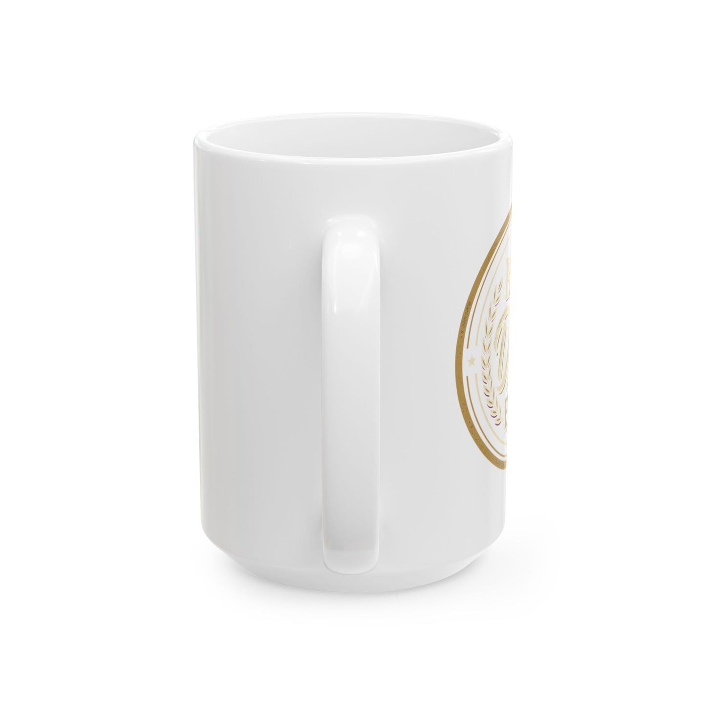 Inspirational Gold Seal Ceramic Mug — Motivational Quote Coffee Cup (11oz, 15oz)
