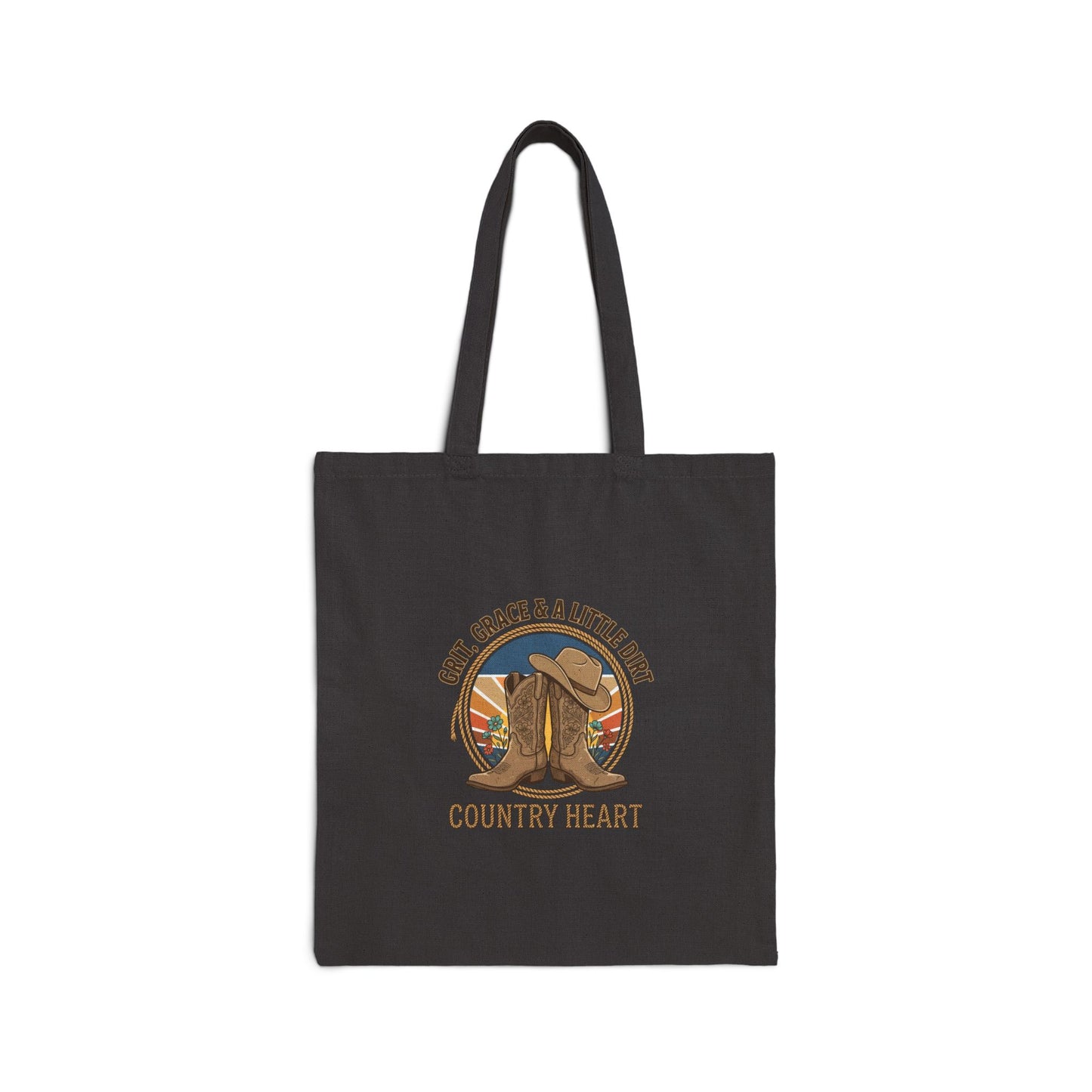 Country Heart Tote | Western cowgirl ranch rustic prairie canvas