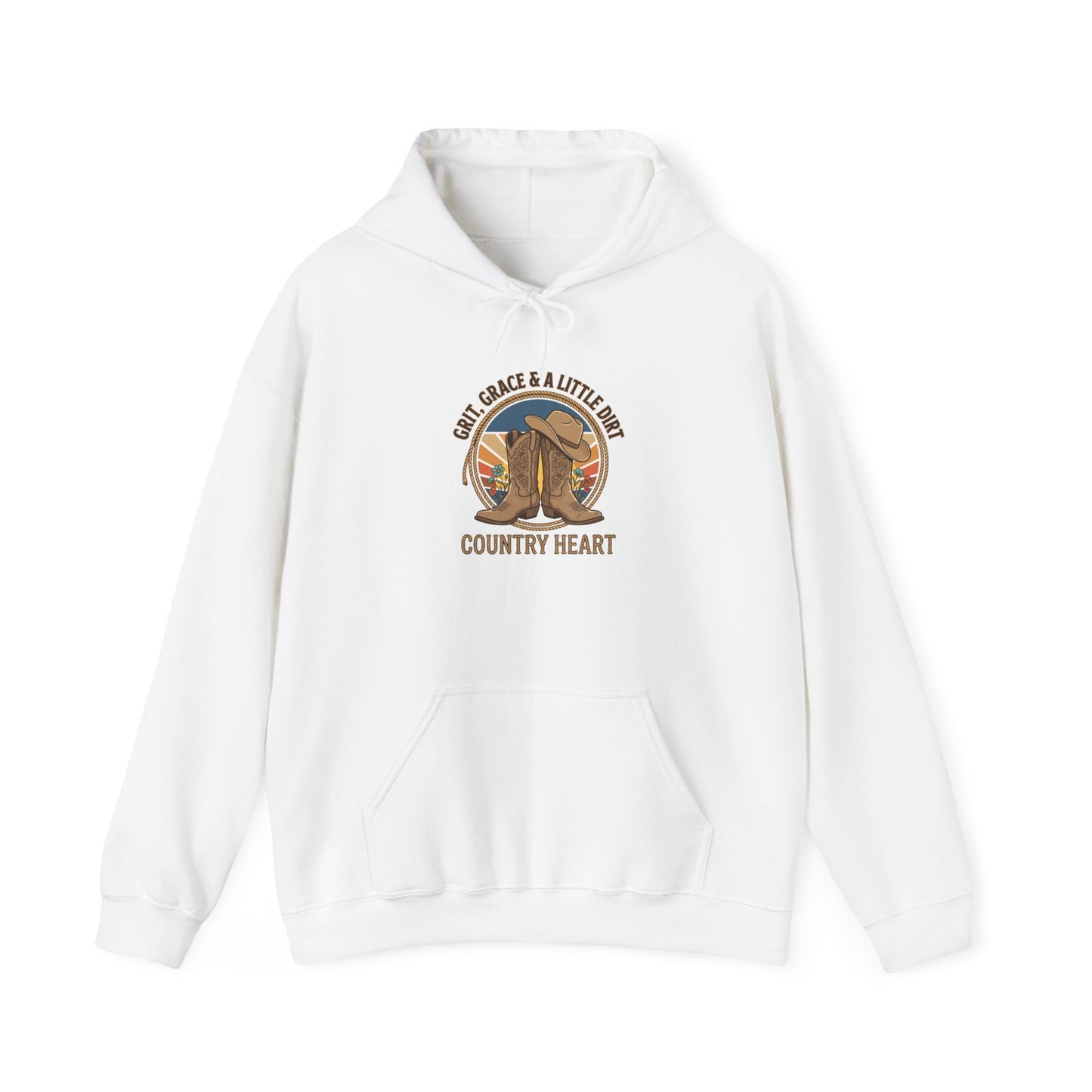 Country Heart Hoodie | western ranch cowgirl rustic prairie vintage