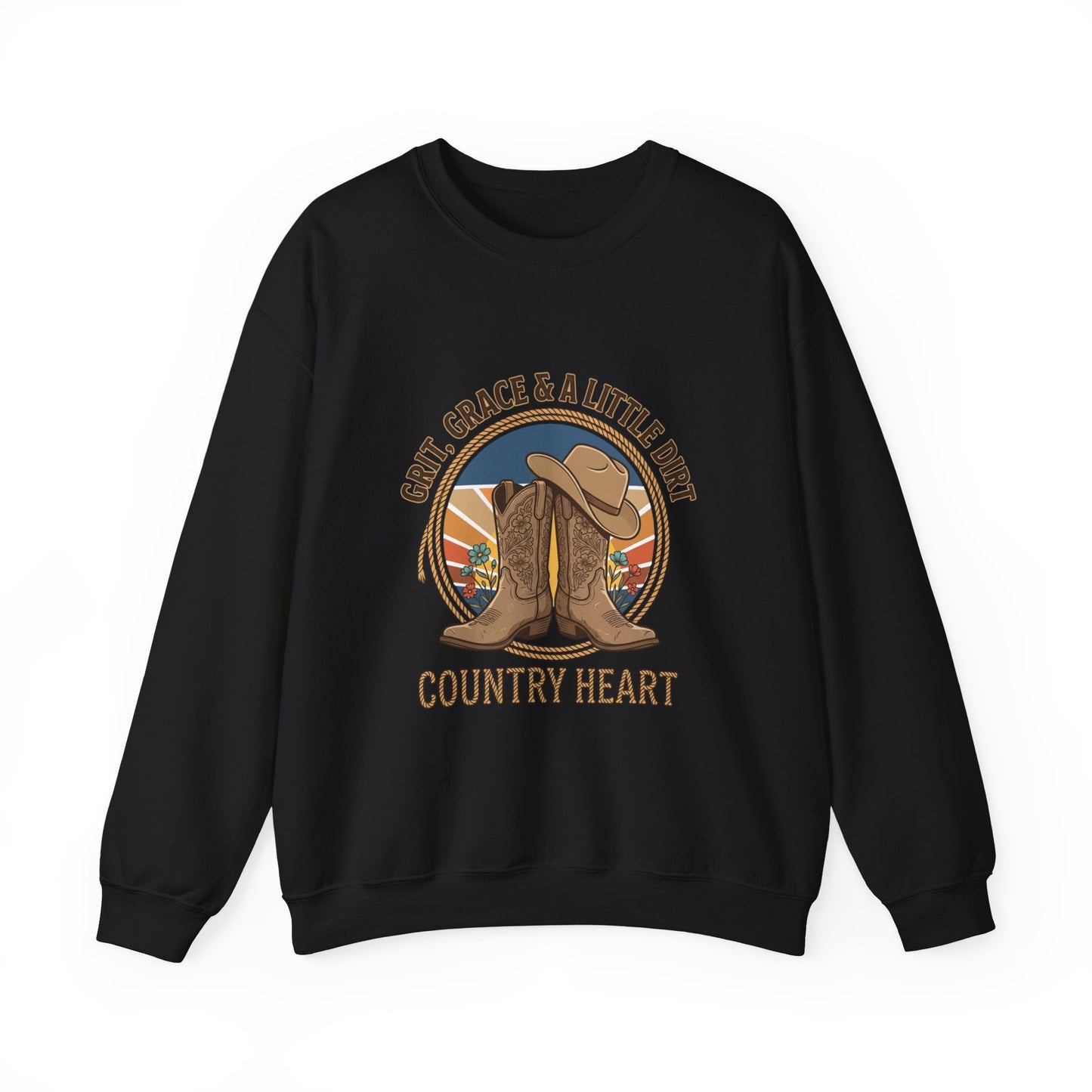 Country Heart Sweatshirt | western cowgirl ranch rustic prairie vintage