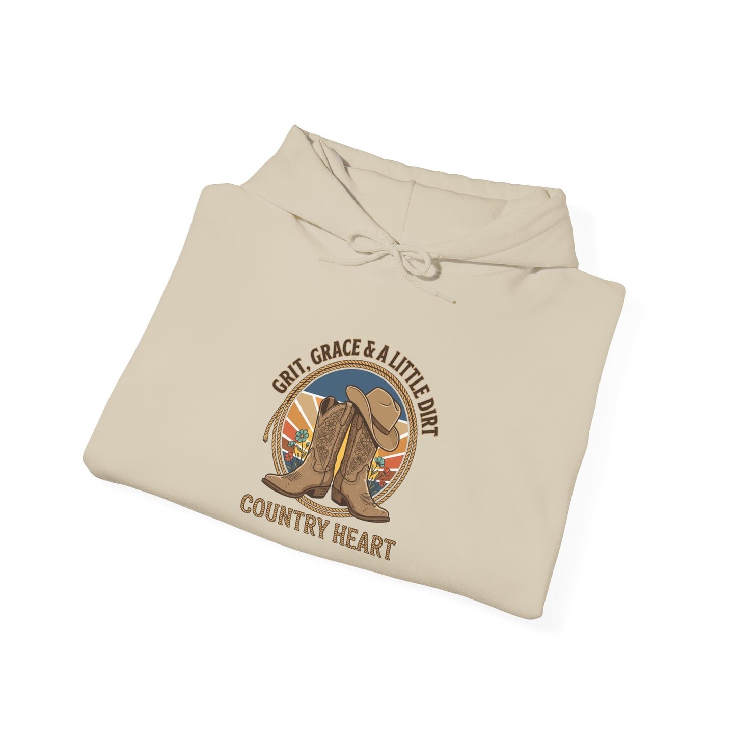 Country Heart Hoodie | western ranch cowgirl rustic prairie vintage