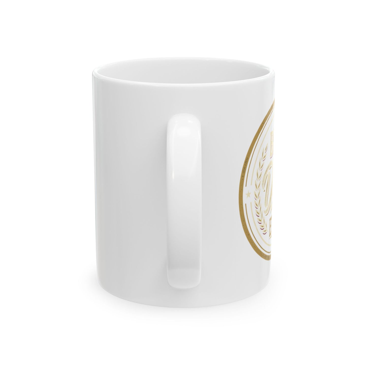 Inspirational Gold Seal Ceramic Mug — Motivational Quote Coffee Cup (11oz, 15oz)