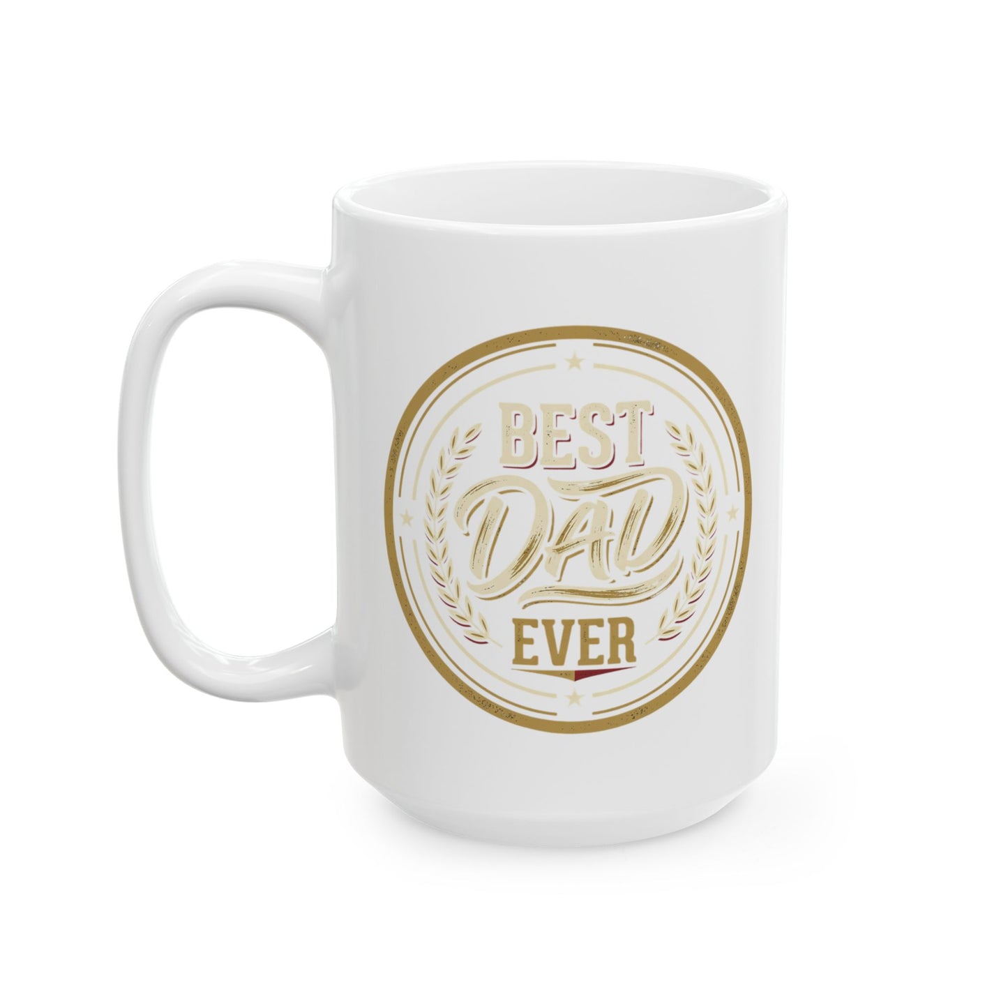 Inspirational Gold Seal Ceramic Mug — Motivational Quote Coffee Cup (11oz, 15oz)