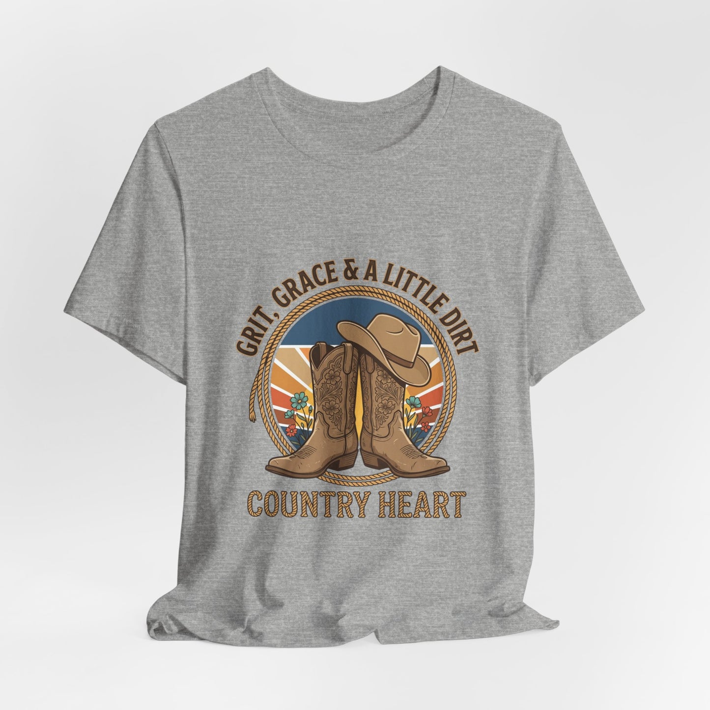Country Heart Tee | Western Cowgirl Boots, Ranch Rodeo Rustic Prairie