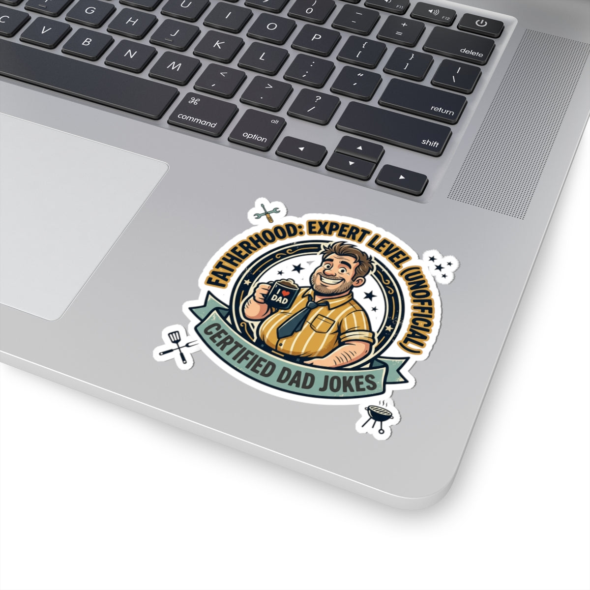 Certified Dad Jokes Sticker — Fatherhood: Expert Level (Unofficial)