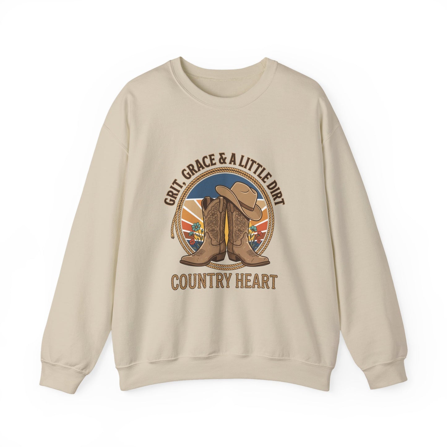 Country Heart Sweatshirt | western cowgirl ranch rustic prairie vintage