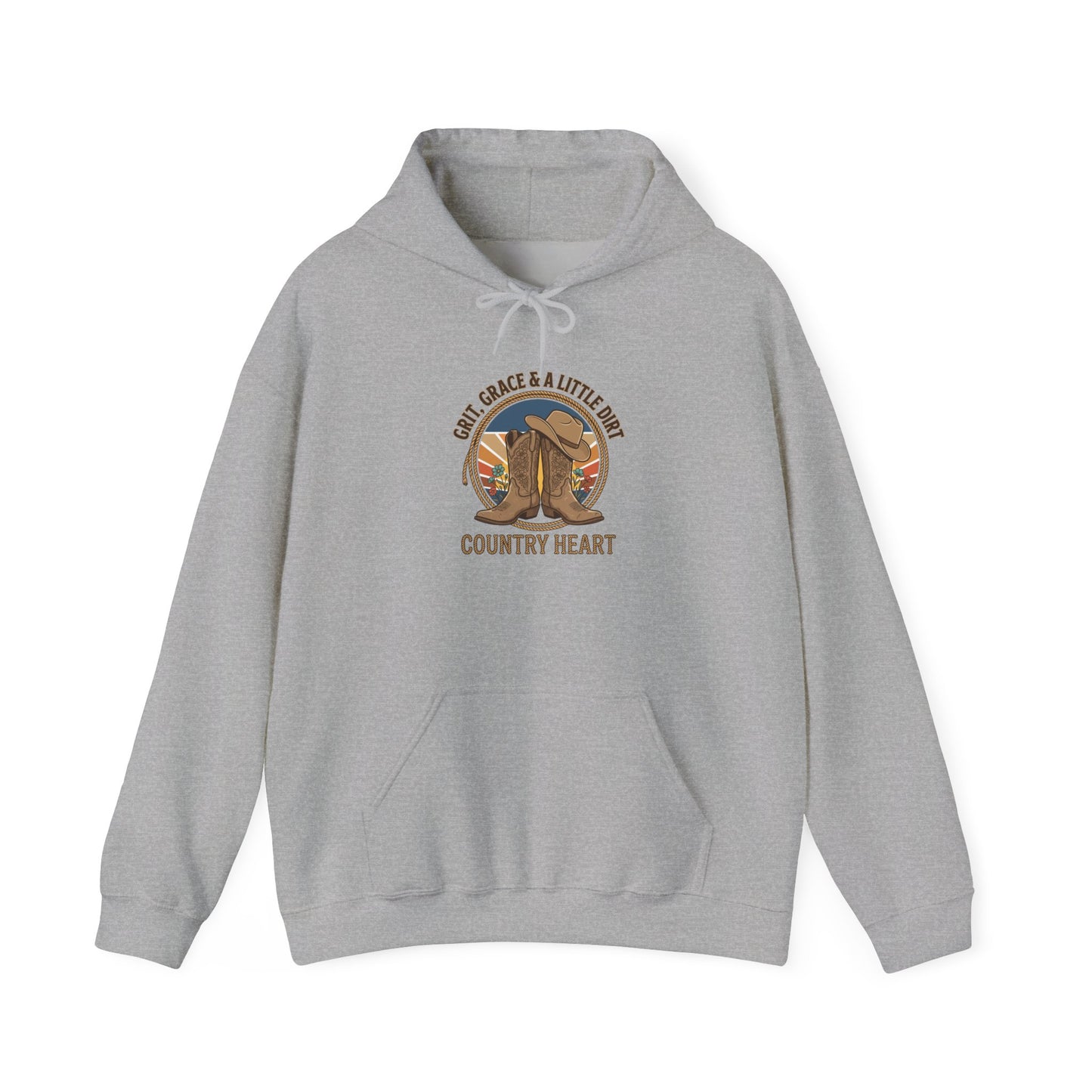Country Heart Hoodie | western ranch cowgirl rustic prairie vintage