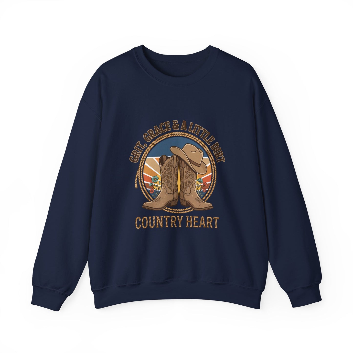 Country Heart Sweatshirt | western cowgirl ranch rustic prairie vintage