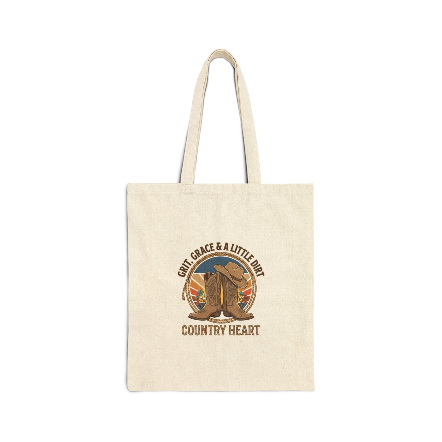 Country Heart Tote | Western cowgirl ranch rustic prairie canvas