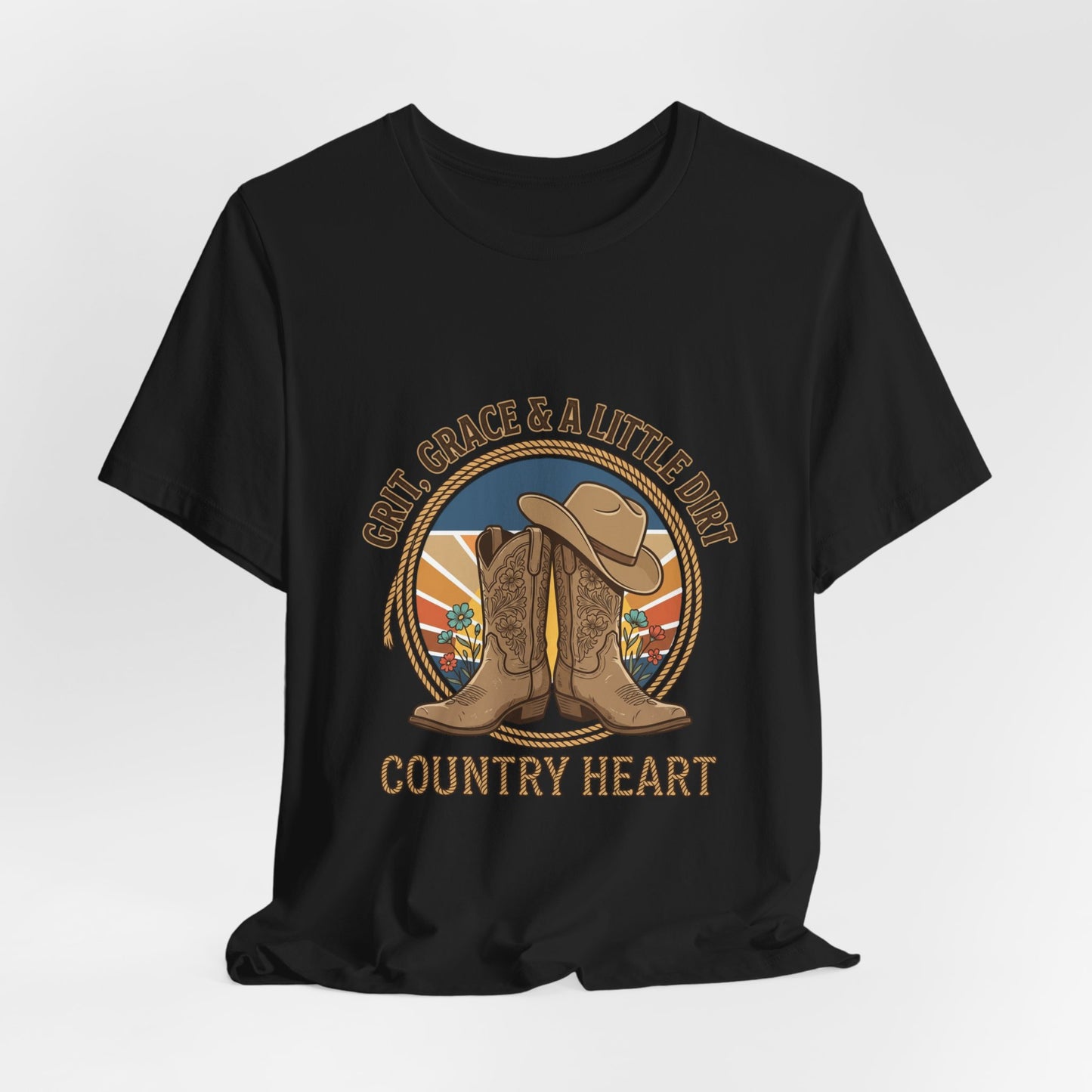 Country Heart Tee | Western Cowgirl Boots, Ranch Rodeo Rustic Prairie