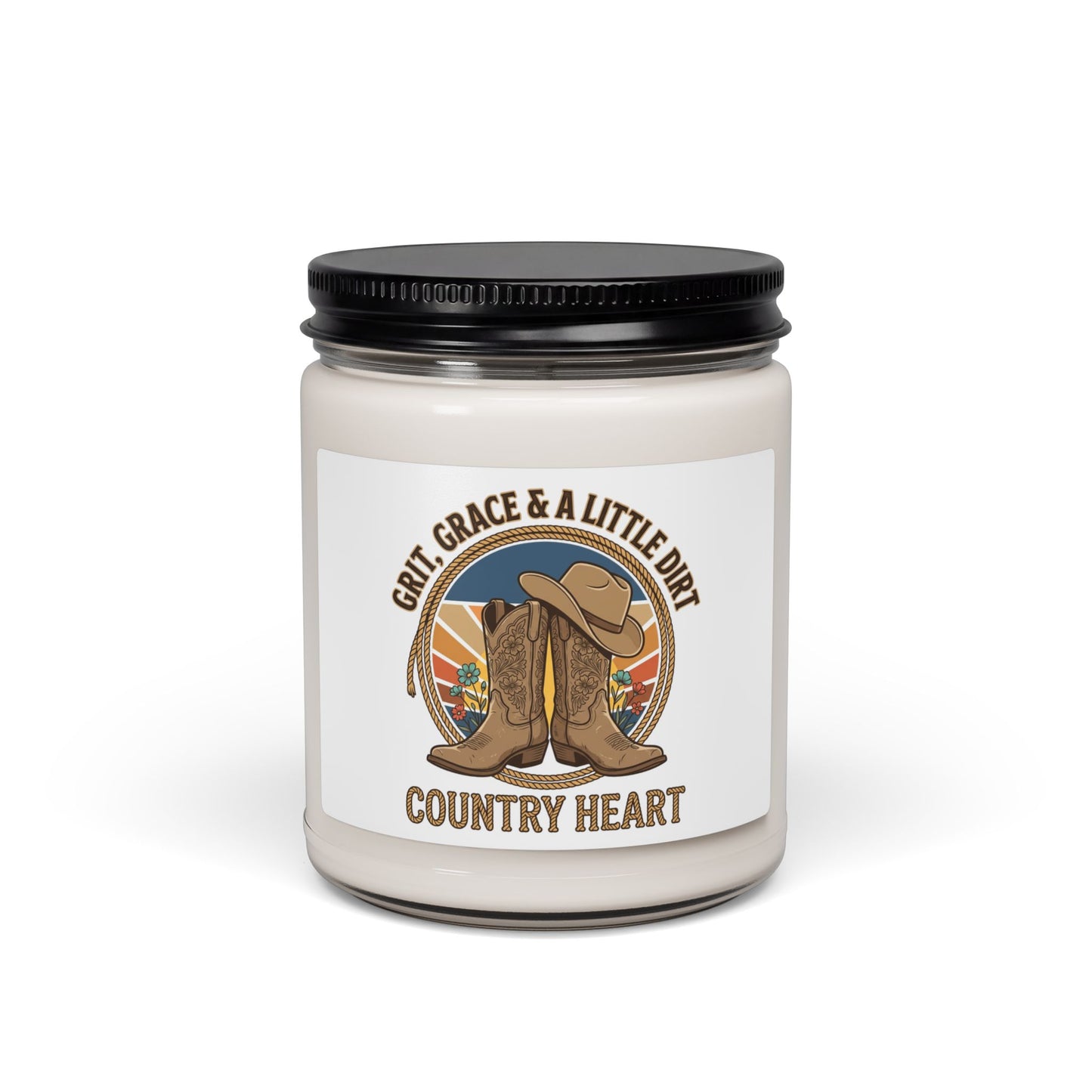 Country Heart Soy Candle | Rustic Western, Cowgirl Ranch Vibes