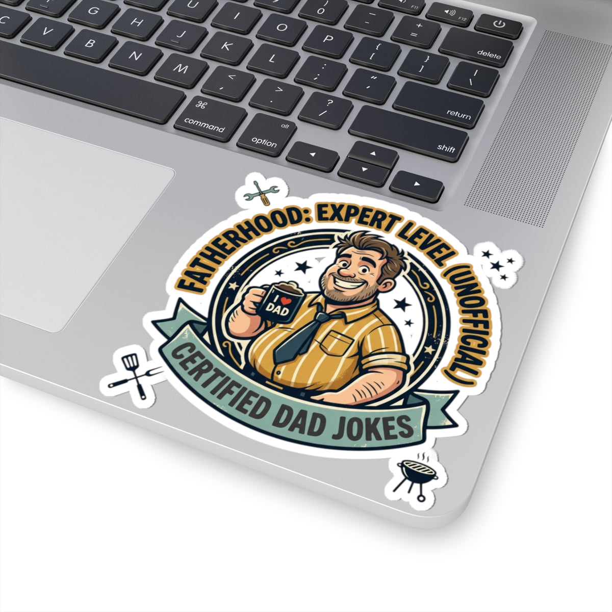 Certified Dad Jokes Sticker — Fatherhood: Expert Level (Unofficial)