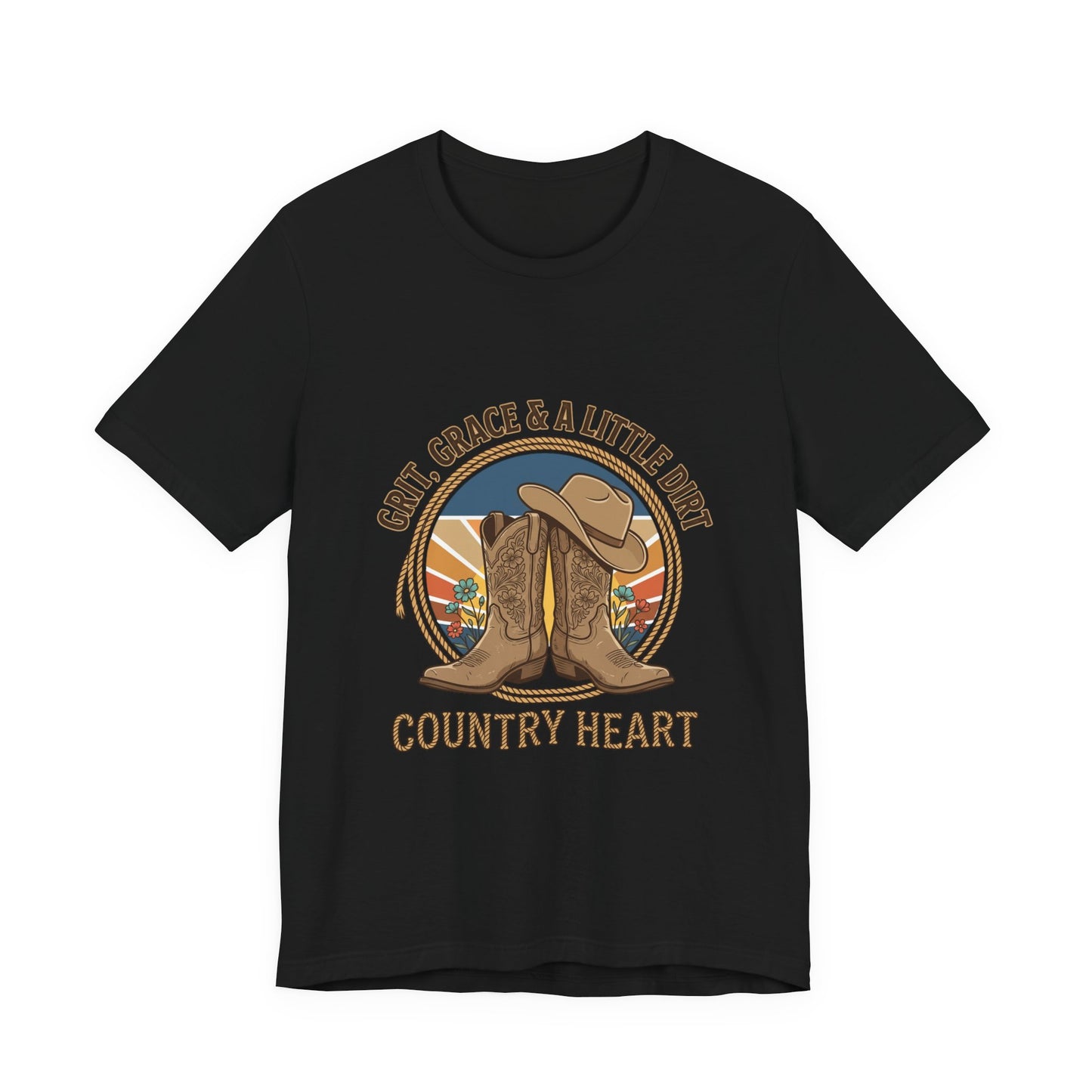 Country Heart Tee | Western Cowgirl Boots, Ranch Rodeo Rustic Prairie