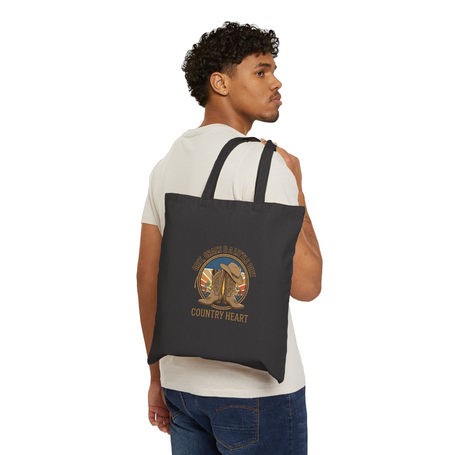 Country Heart Tote | Western cowgirl ranch rustic prairie canvas