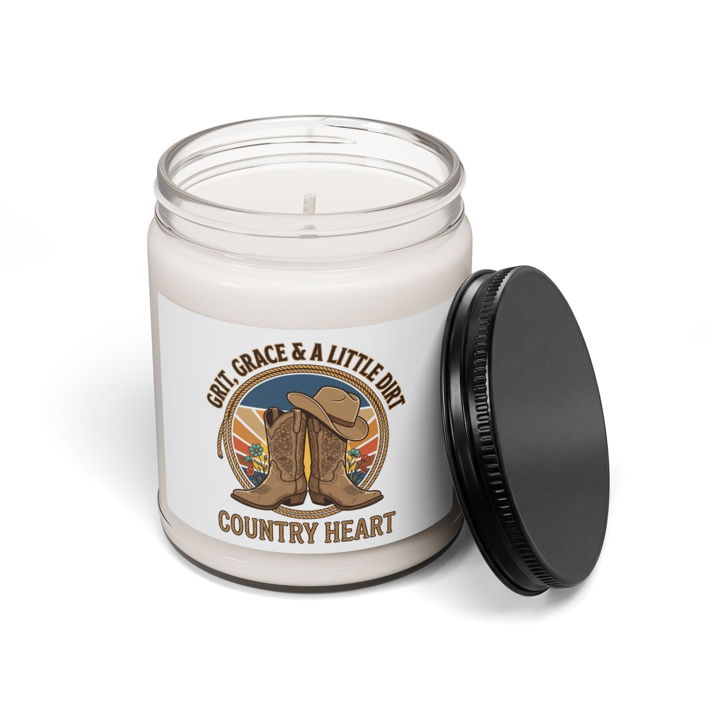 Country Heart Soy Candle | Rustic Western, Cowgirl Ranch Vibes