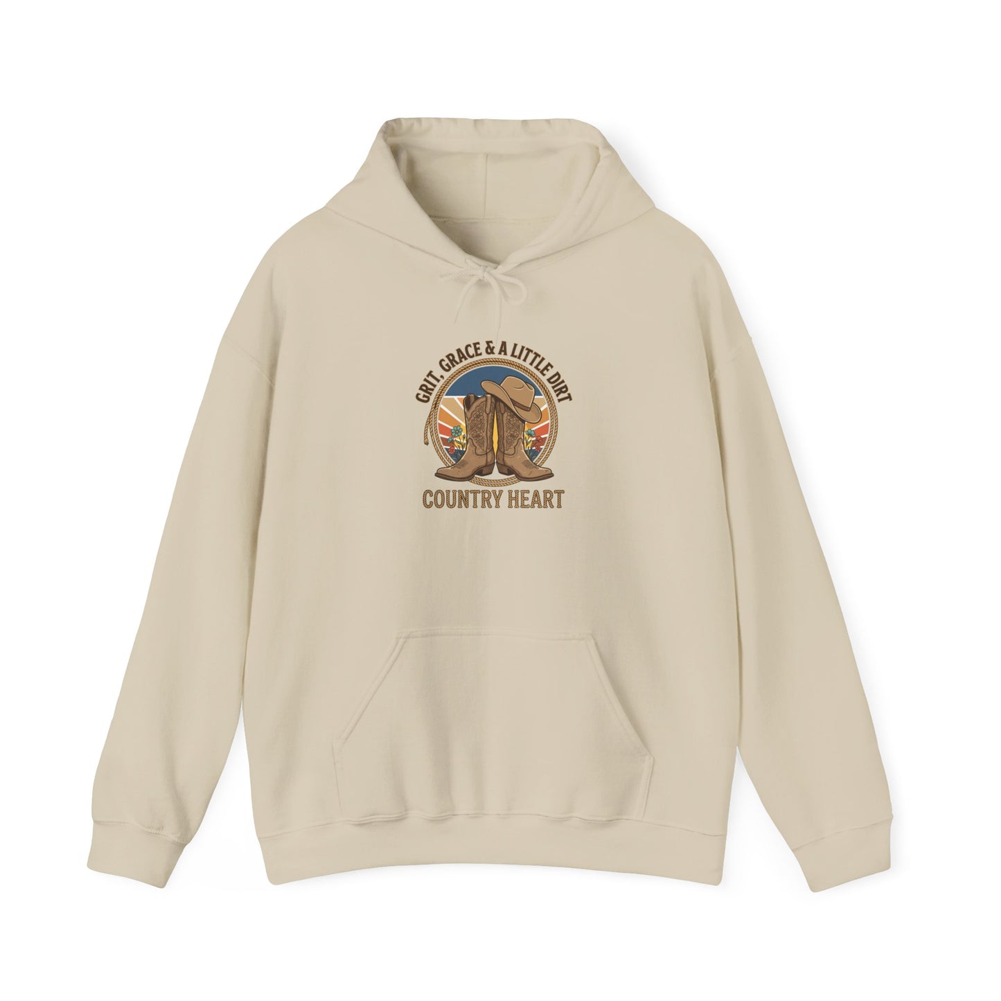 Country Heart Hoodie | western ranch cowgirl rustic prairie vintage