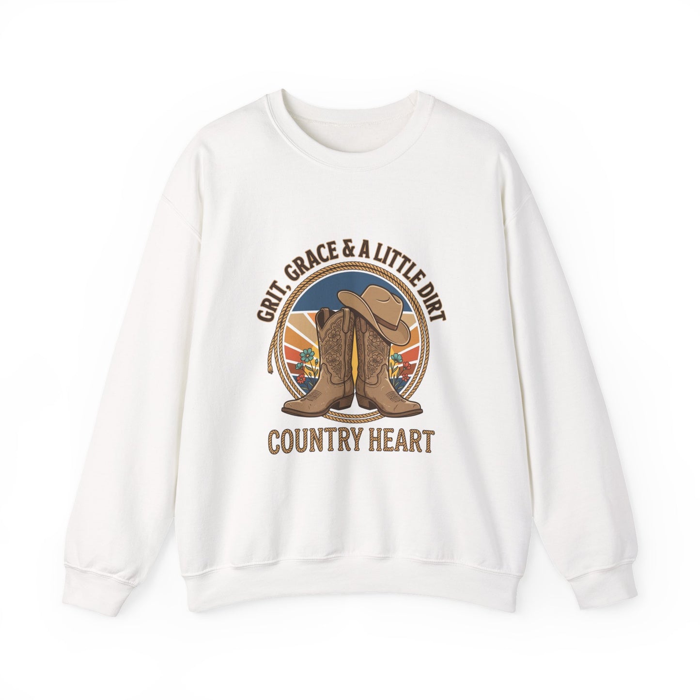 Country Heart Sweatshirt | western cowgirl ranch rustic prairie vintage