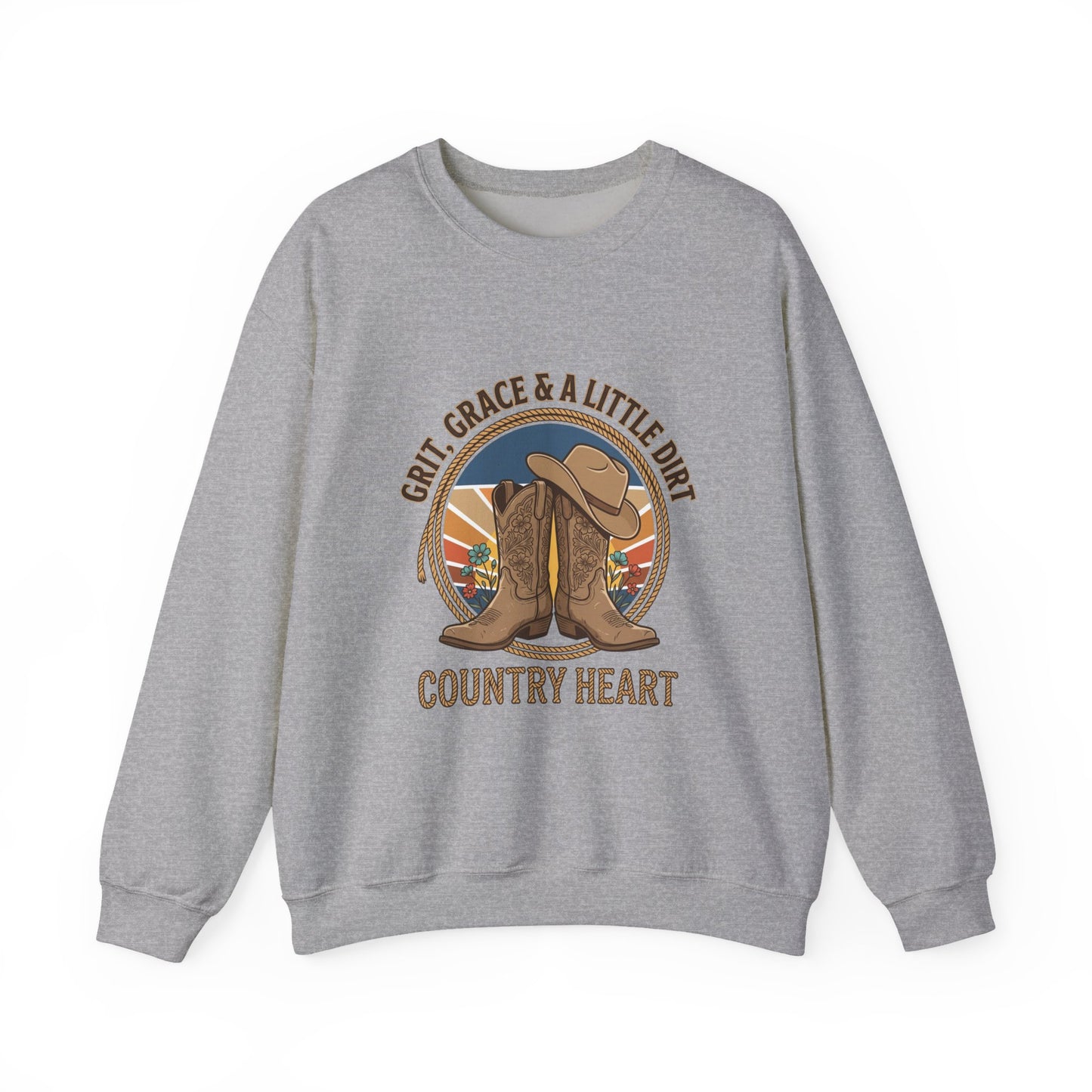Country Heart Sweatshirt | western cowgirl ranch rustic prairie vintage